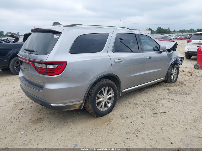 Vin: 1c4rdjdg9ec451037, lot: 46601439, dodge durango limited 20144