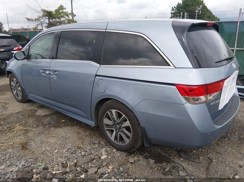 Vin: 5fnrl5h96eb114575, lot: 46601477, honda odyssey touring/touring elite 20143