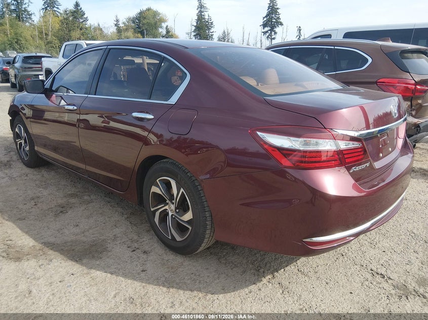 Vin: 1hgcr2f33ga081405, lot: 46601518, honda accord lx 20163