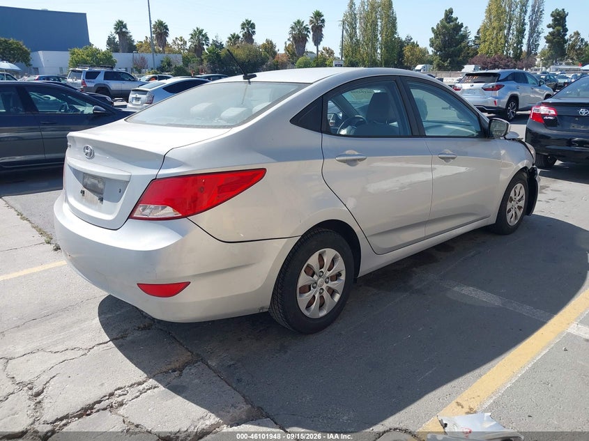 Vin: kmhct4ae7gu998555, lot: 46601606, hyundai accent se 20164