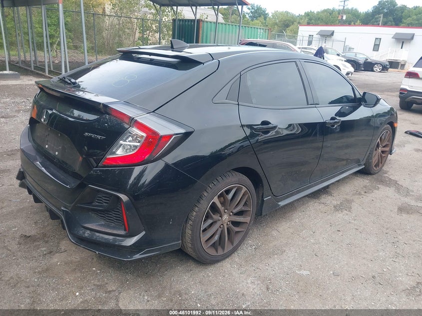 Vin: shhfk7h46mu225257, lot: 46601650, honda civic sport 20214