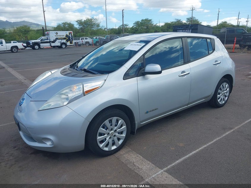Vin: 1n4az0cp0ec337413, lot: 46601668, nissan leaf s 20142