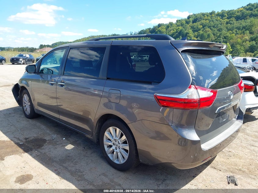 Vin: 5tddk3dcxgs136080, lot: 46601696, toyota sienna limited 7 passenger 20163