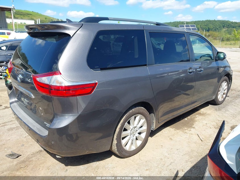 Vin: 5tddk3dcxgs136080, lot: 46601696, toyota sienna limited 7 passenger 20164