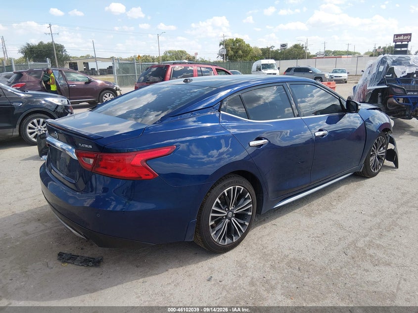 Vin: 1n4aa6ap8hc407323, lot: 46601697, nissan maxima 3.5 platinum 20174