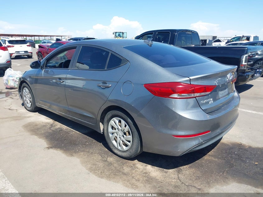 Vin: kmhd74lf0hu154230, lot: 46601771, hyundai elantra se 20173