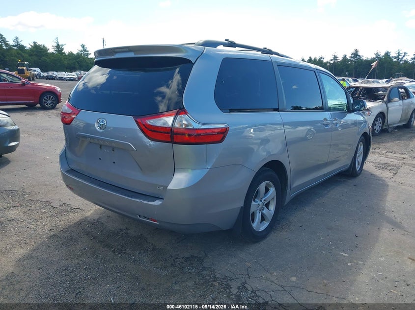 Vin: 5tdkz3dc3hs785644, lot: 46601773, toyota sienna le 8 passenger 20174