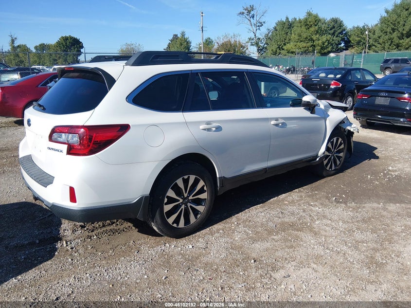 Vin: 4s4bsbnc4f3302184, lot: 46601850, subaru outback 2.5i limited 20154