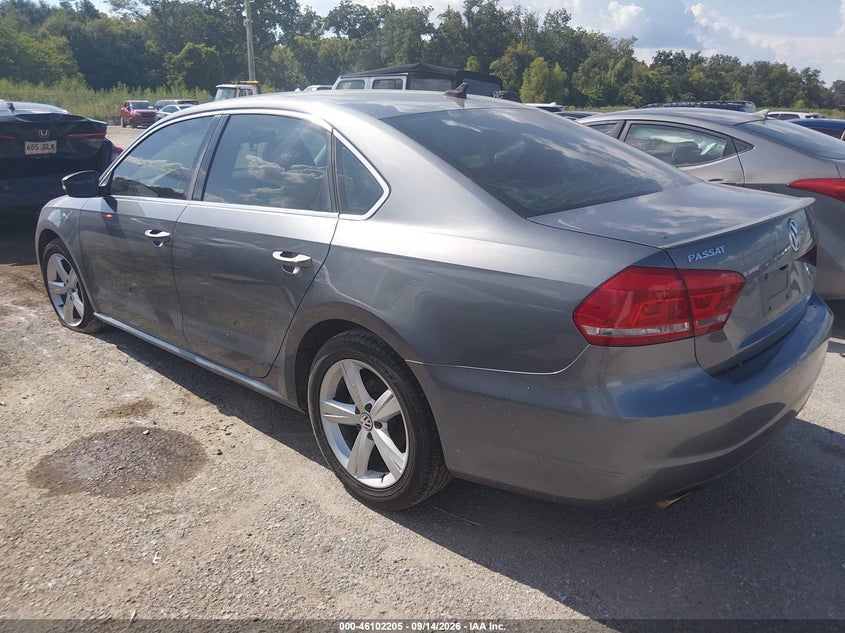 Vin: 1vwbn7a37dc053890, lot: 46601863, volkswagen passat 2.0l tdi se 20133