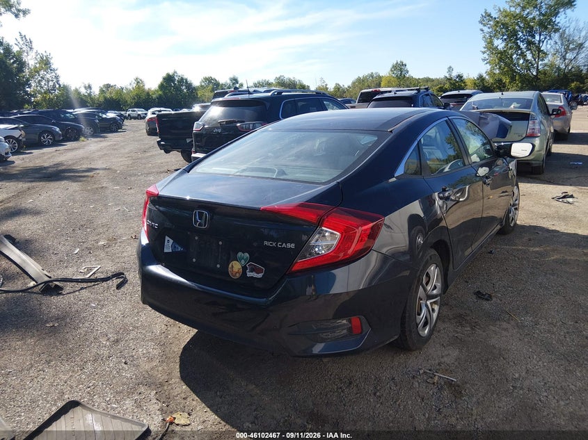 Vin: 19xfc2f5xge067657, lot: 46602125, honda civic lx 20164