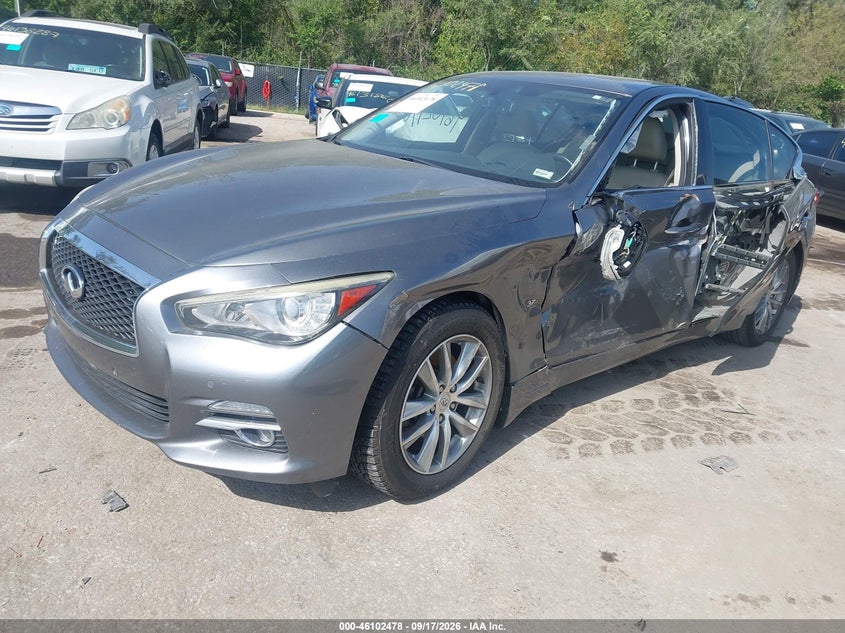 2014 Infiniti Q50, Лівий бік, IAAI, VIN JN1BV7AR2EM683743 — фото 2