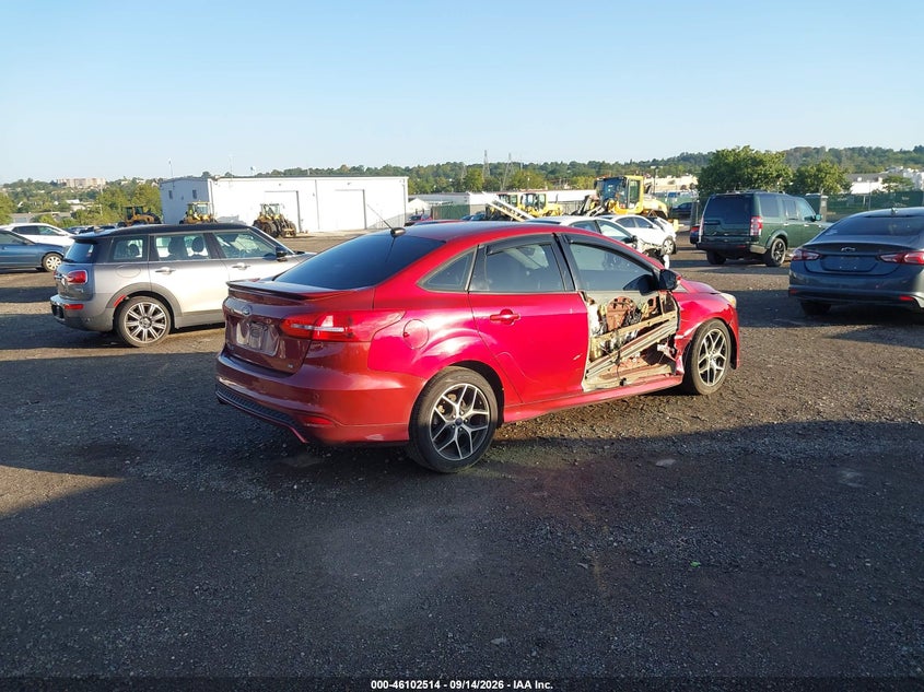 Vin: 1fadp3f26fl298560, lot: 46602172, ford focus se 20154