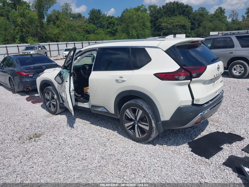 Vin: jn8at3dcxmw102768, lot: 46602199, nissan rogue platinum fwd 20213