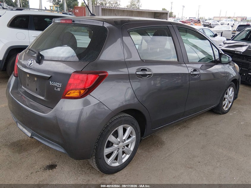 Vin: vnkktud32ga061342, lot: 46602242, toyota yaris le 20164