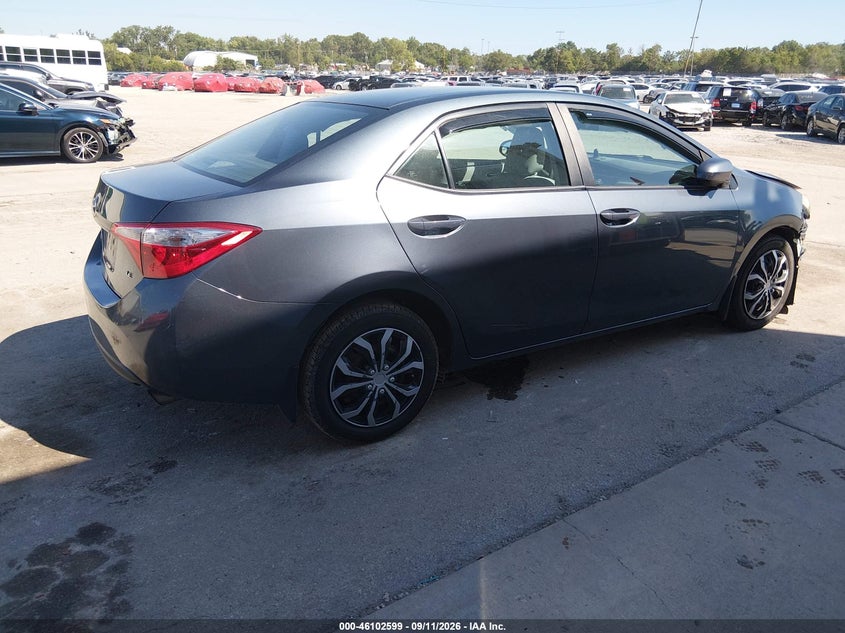 Vin: 2t1burhe2gc501974, lot: 46602257, toyota corolla le 20164