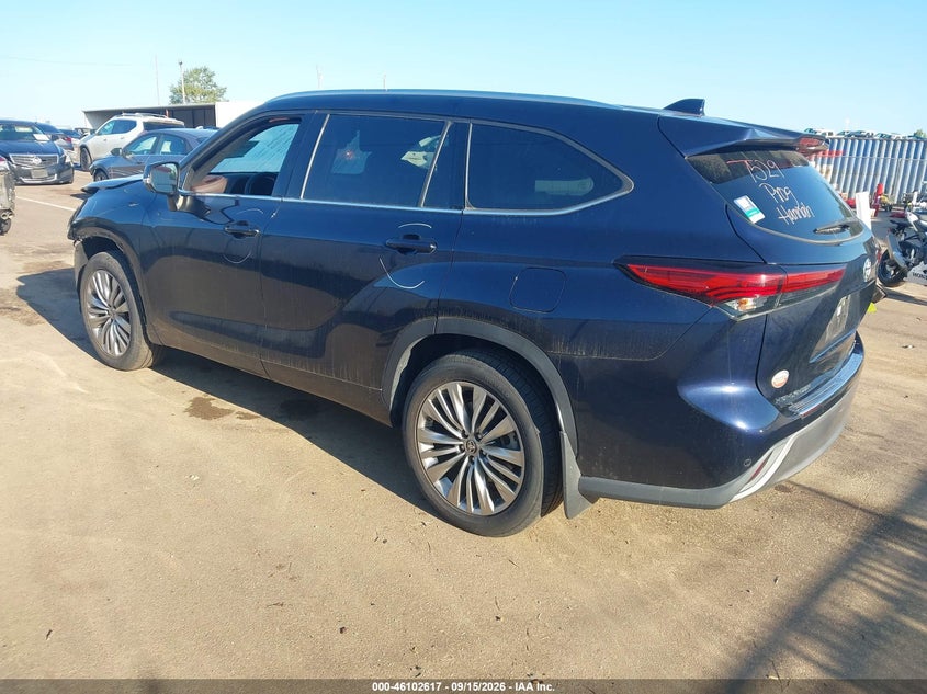 Vin: 5tdfzrbh3ls033695, lot: 46602275, toyota highlander platinum 20203