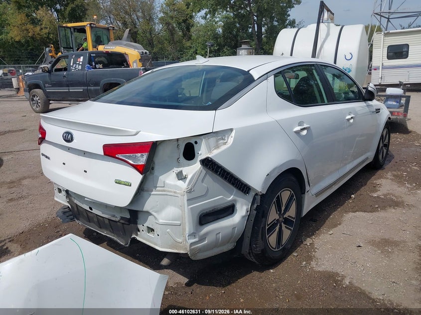 Vin: knagm4ad7d5044336, lot: 46602289, kia optima hybrid lx 20134