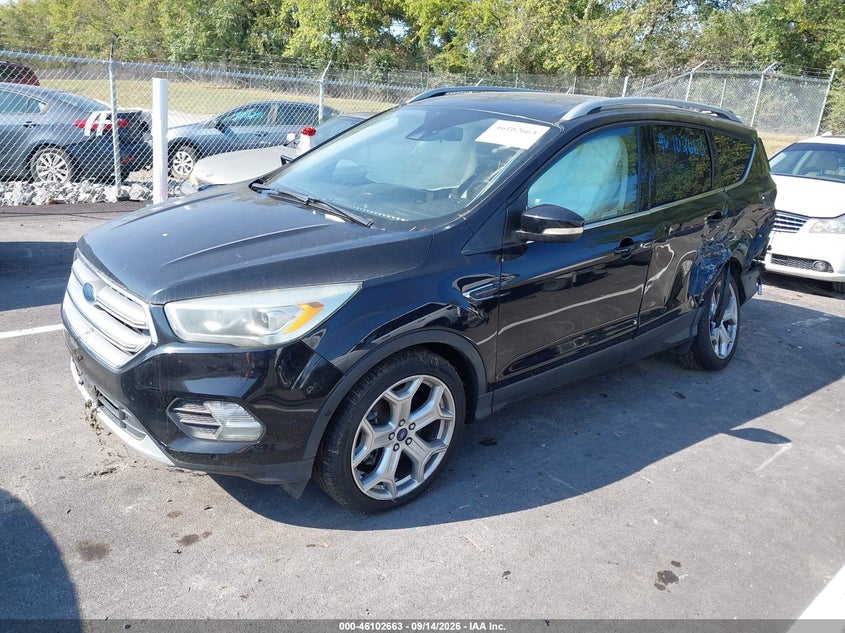 Vin: 1fmcu0j9xhud04080, lot: 46602321, ford escape titanium 20172