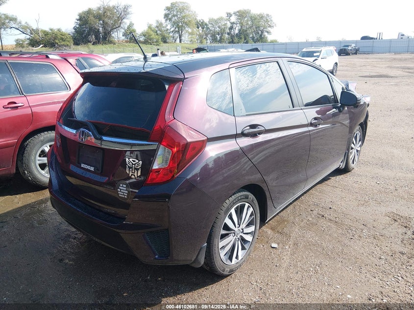 Vin: jhmgk5h71gx033287, lot: 46602339, honda fit ex 20164