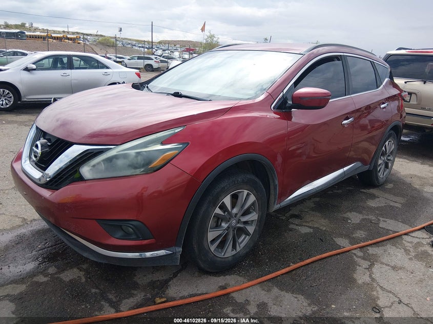 Vin: 5n1az2mh7jn140570, lot: 46602483, nissan murano sv 20182