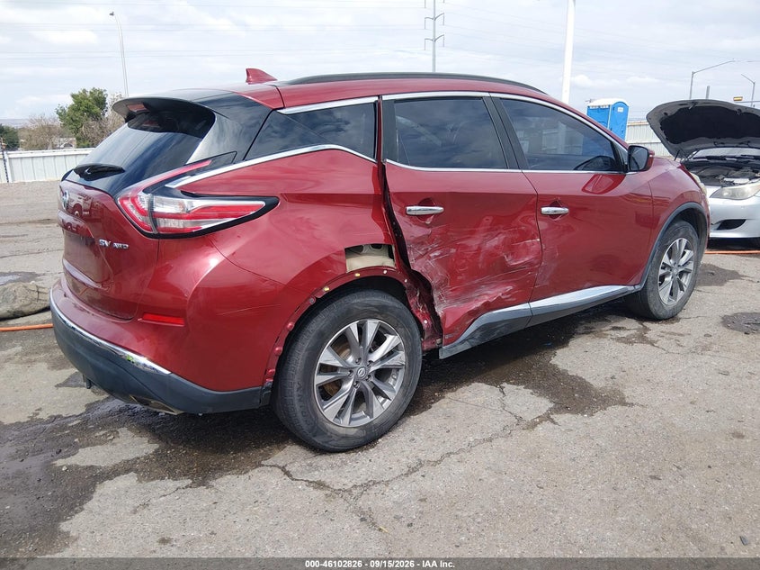 Vin: 5n1az2mh7jn140570, lot: 46602483, nissan murano sv 20184