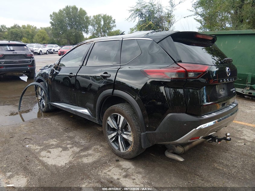 Vin: jn8at3dd6mw315578, lot: 46602495, nissan rogue platinum intelligent awd 20213