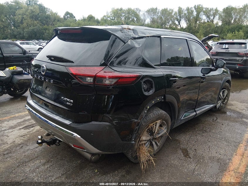 Vin: jn8at3dd6mw315578, lot: 46602495, nissan rogue platinum intelligent awd 20214