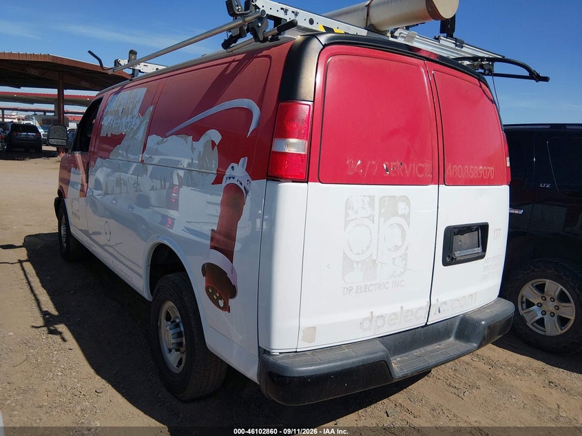 Vin: 1gcwgafgxk1325476, lot: 46602518, chevrolet express 2500 work van 20193