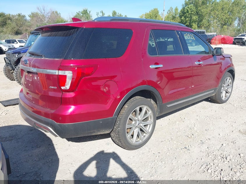Vin: 1fm5k8f8xhge20584, lot: 46602586, ford explorer limited 20174