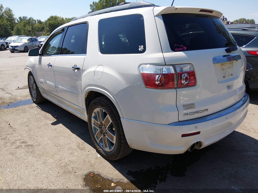 Vin: 1gkkvted4bj397589, lot: 46602665, gmc acadia denali 20113