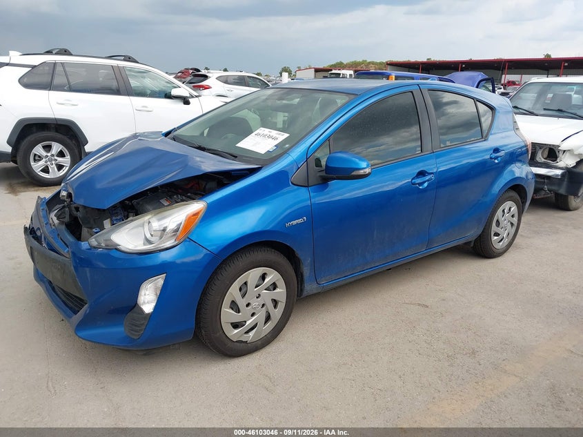 Vin: jtdkdtb39g1132250, lot: 46602704, toyota prius c one 20162