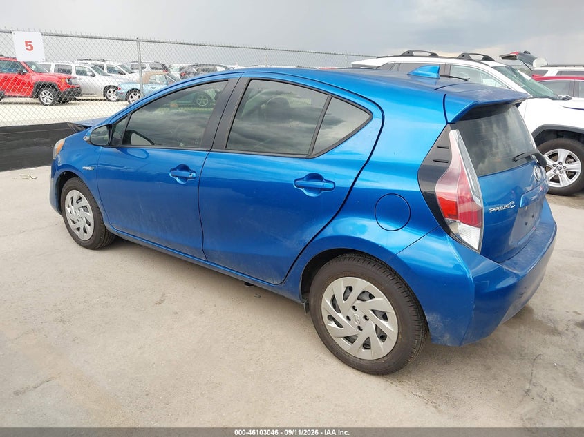Vin: jtdkdtb39g1132250, lot: 46602704, toyota prius c one 20163