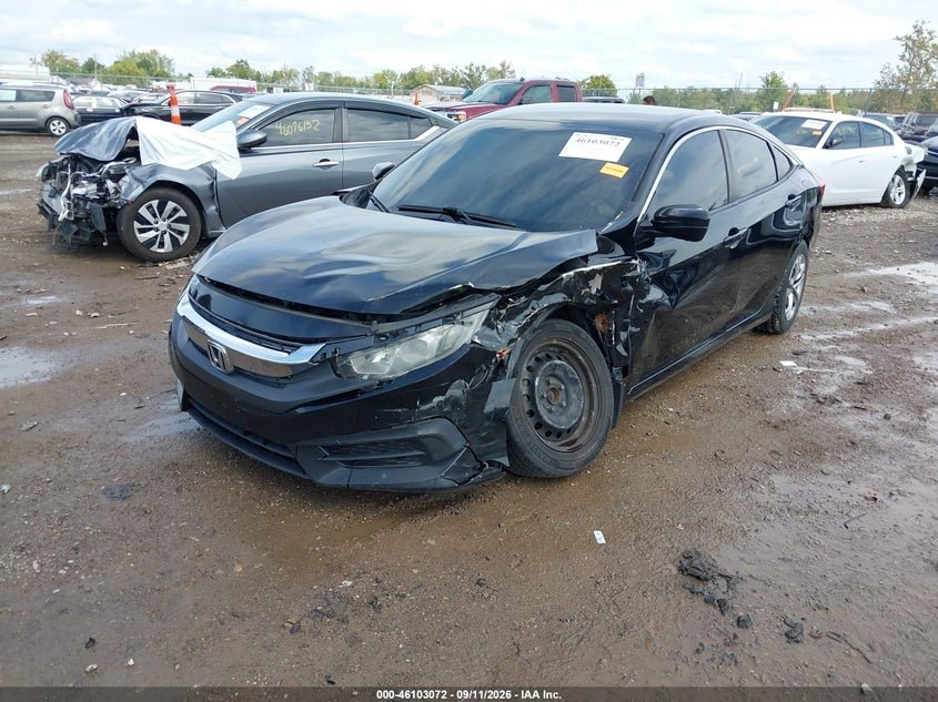 Vin: 19xfc2f54ge015764, lot: 46602730, honda civic lx 20162