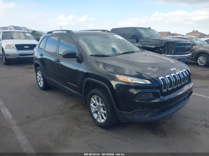 2017 Jeep Cherokee Sport Fwd, Left Front, IAAI, VIN 1C4PJLAB6HW548056