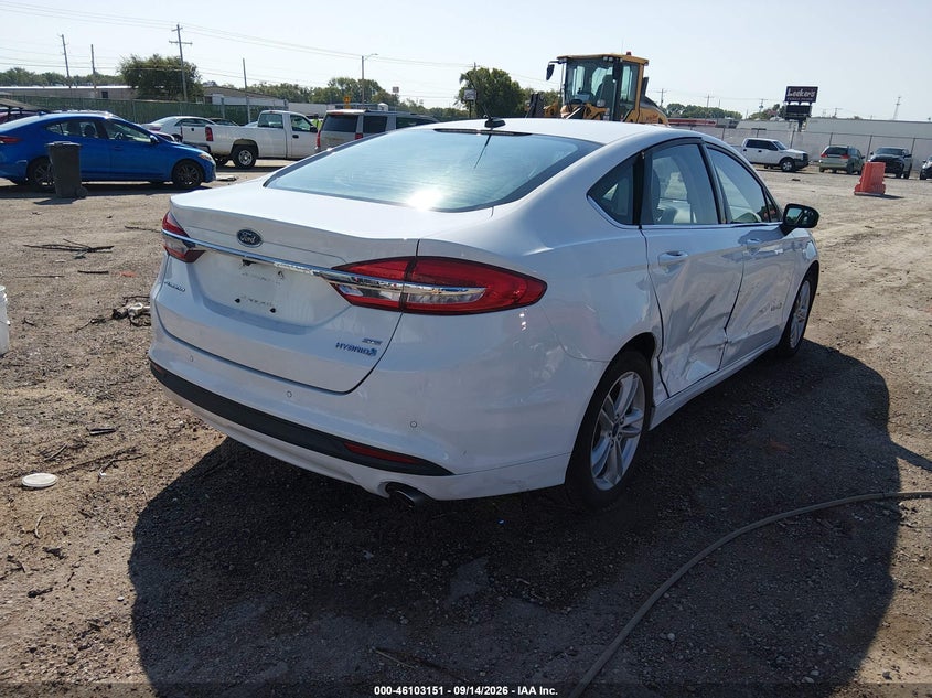 Vin: 3fa6p0lu0jr269062, lot: 46602809, ford fusion hybrid se 20184