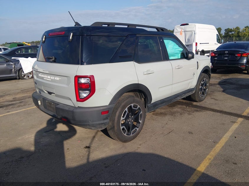 Vin: 3fmcr9c67rrf62297, lot: 46602832, ford bronco sport outer banks 20244