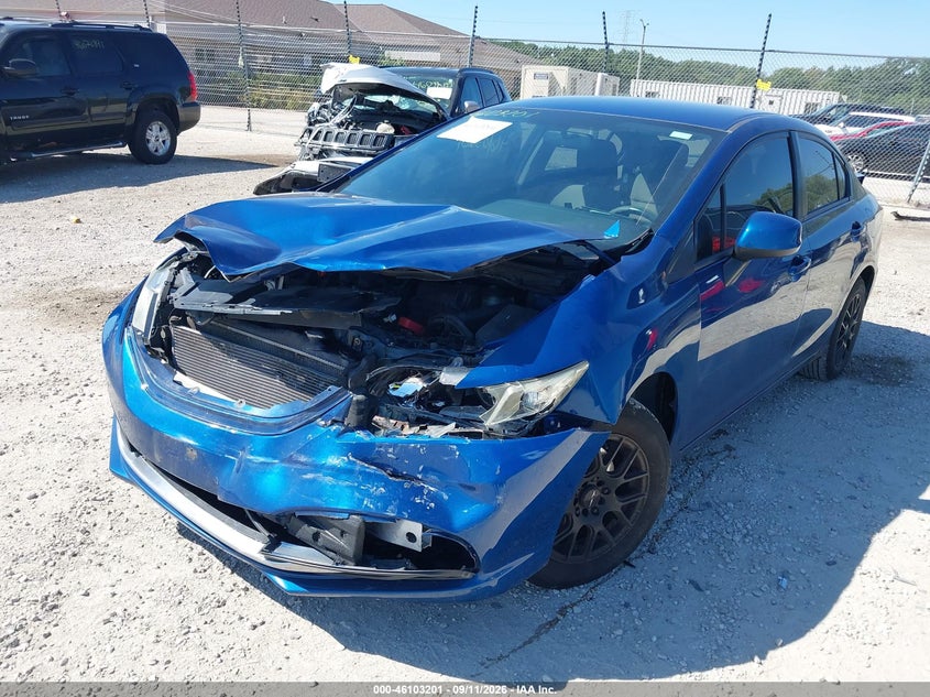 Vin: 19xfb2f57de036283, lot: 46602859, honda civic lx 20132