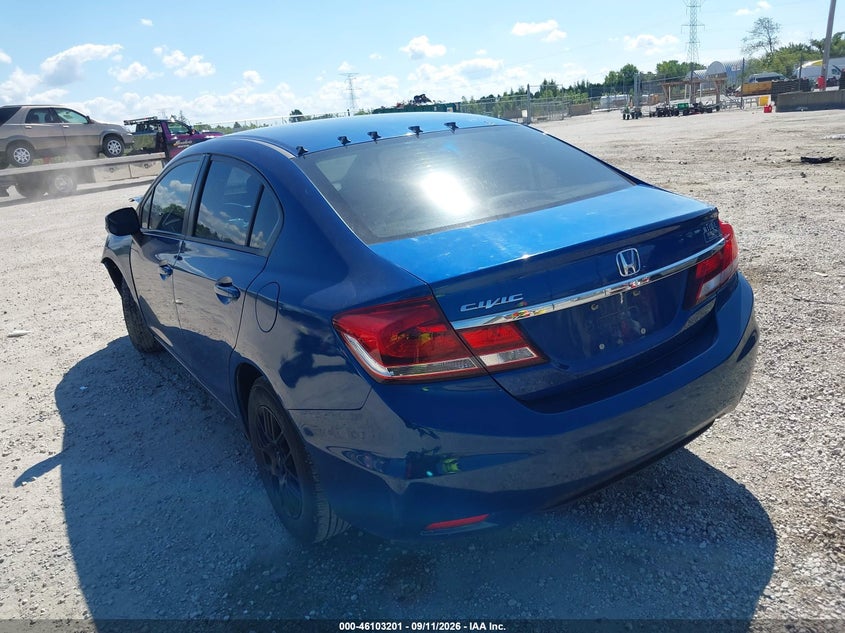 Vin: 19xfb2f57de036283, lot: 46602859, honda civic lx 20133