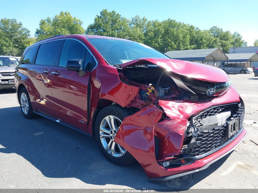 2021 Toyota Sienna Xse, Перед, IAAI, VIN 5TDDSKFC2MS007799