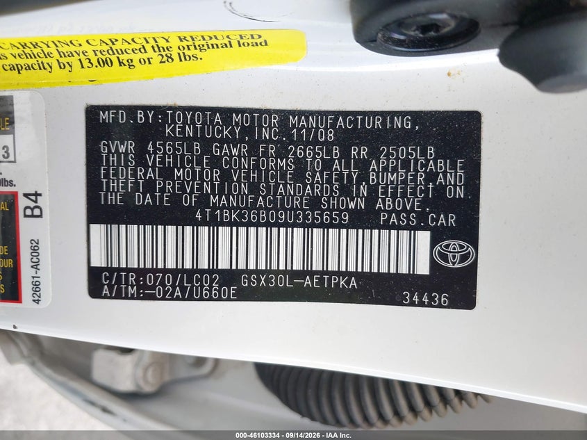 2009 TOYOTA AVALON LIMITED · Фото 9