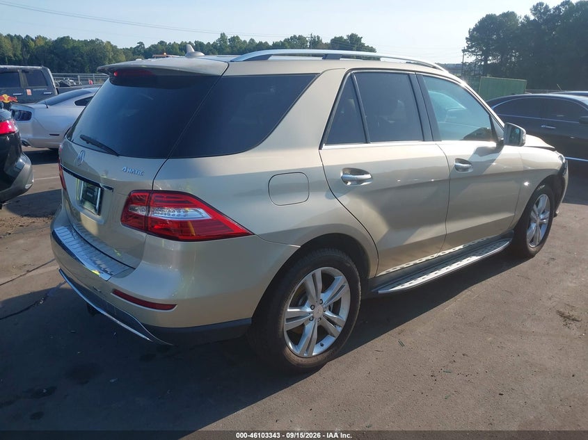 Vin: 4jgda5hb9ca027533, lot: 46603001, mercedes-benz ml 350 4matic 20124