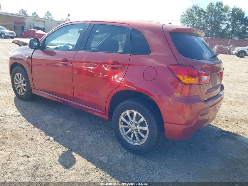 Vin: ja4ap3au6cz001330, lot: 46603015, mitsubishi outlander sport es 20123