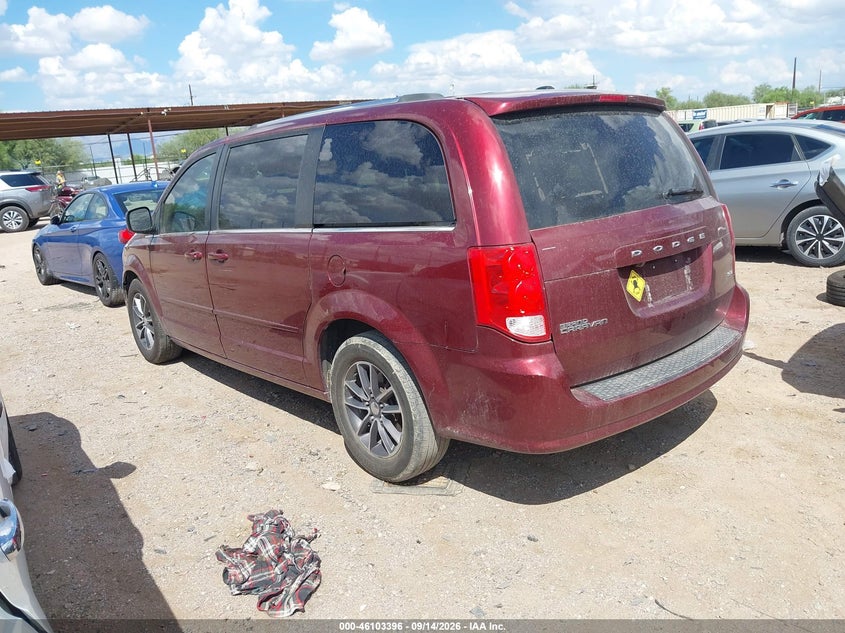 Vin: 2c4rdgcg5hr845294, lot: 46603054, dodge grand caravan sxt 20173