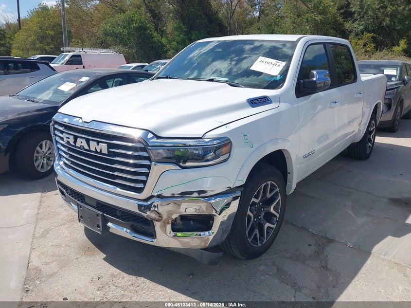 Vin: 3c6srfjp3t4168303, lot: 46603071, ram 1500 laramie  4x4 5'7 box 20262
