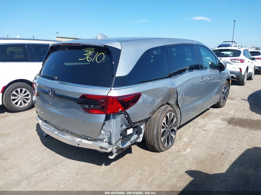 Vin: 5fnrl6h91tb053610, lot: 46603103, honda odyssey elite 20264
