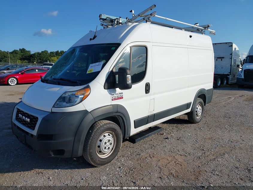 Vin: 3c6lrvbg2ne113514, lot: 46603139, ram promaster 1500 high roof 136 wb 20222