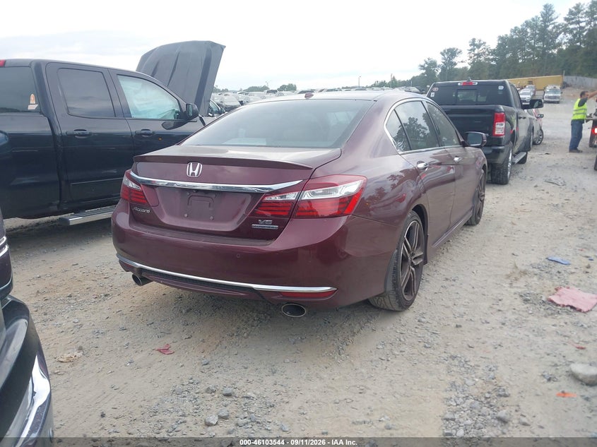 Vin: 1hgcr3f90ha011596, lot: 46603202, honda accord touring v6 20174