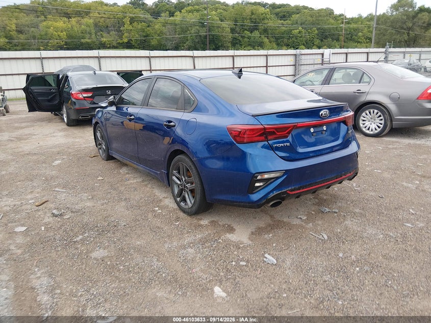 Vin: 3kpf44ac1le224551, lot: 46603291, kia forte gt 20203
