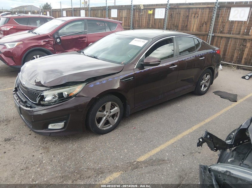 Vin: 5xxgm4a7xfg432382, lot: 46603398, kia optima lx 20152