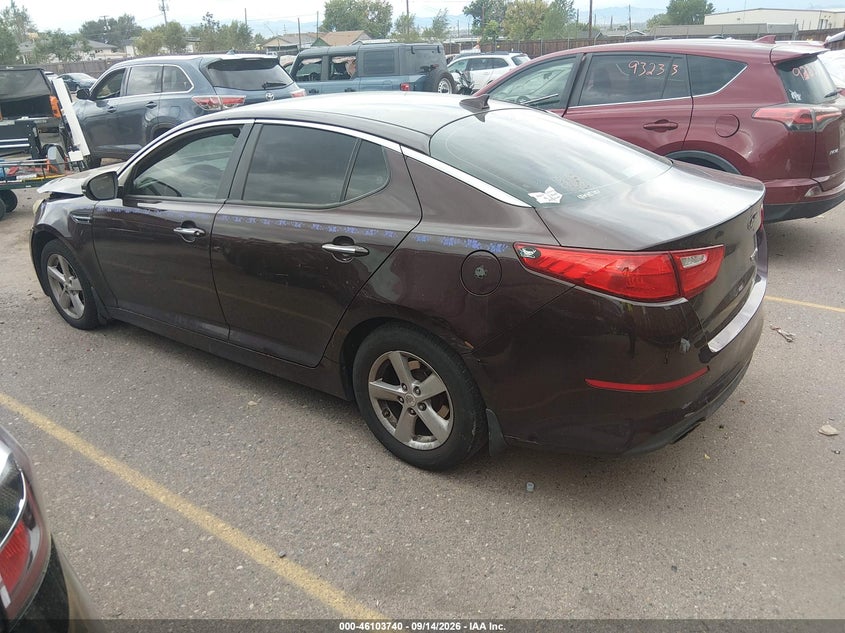 Vin: 5xxgm4a7xfg432382, lot: 46603398, kia optima lx 20153